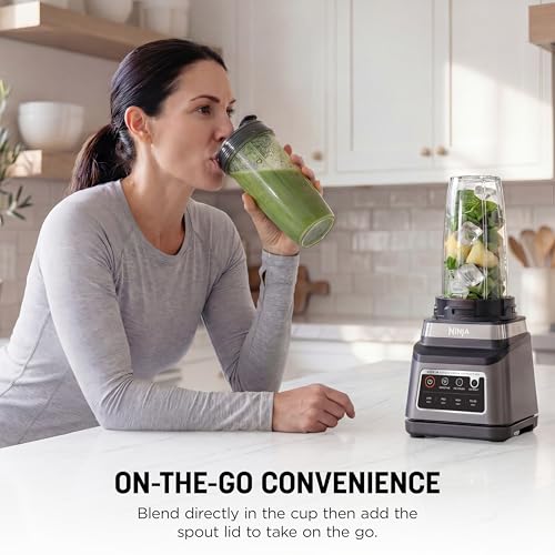 Ninja BN751 Professional Plus DUO Blender, 1400 Peak Watts, 3 Auto-IQ Programs for Smoothies, Frozen Drinks & Nutrient Extractions, 72-oz. Total Crushing Pitcher & (2) 24 oz. To-Go Cups, Black