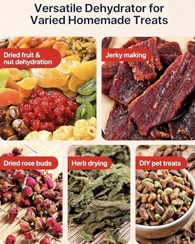 Dehydrator 18Tray, Dual Fan Food Dehydrator Machine 800W Fast Drying, 24H Timer, 86-194℉ Temperature Control, 45dB Low Noise, LED Panel, Stainless Steel Dehydrator for Food and Herbs, Jerky Meat Fruit