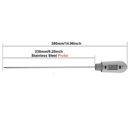 Candy Thermometer Spatula with Pot Clip Digital Thermometer Spatula for Chocolate, Creams, Sauces, Jams and Syrups, Meat Cooking (White)