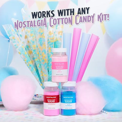 Nostalgia Vintage Hard and Sugar Free Candy Countertop Cotton Candy Maker, Includes 2 Reusable Cones And Sugar Scoop – Lavander