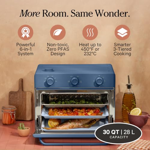 Our Place Large Wonder Oven, 6-in-1 Air Fryer & Toaster Oven, 3-Rack, 30 Qt