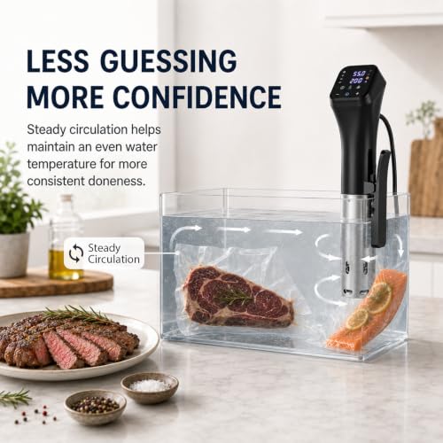 WiFi Sous Vide Cooker, 1100W Immersion Circulator with App Control