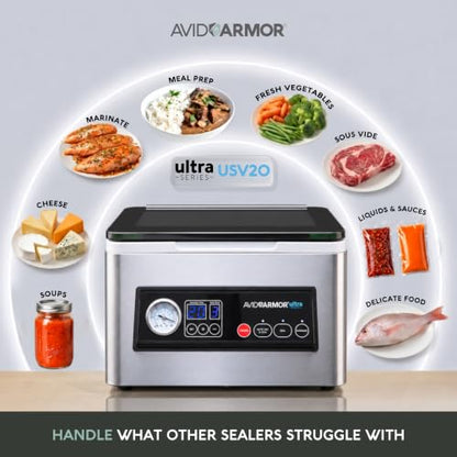 Avid Armor USV20 Chamber Vacuum Sealer Machine – High-Volume 11.5” Sealer