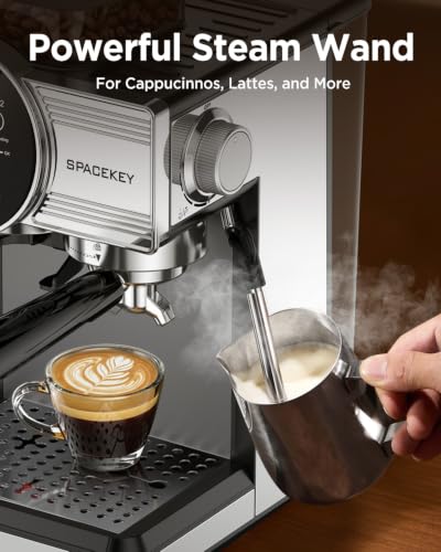 Espresso Coffee Machine with Grinder and Frother, Cold Brew, 20 Bar