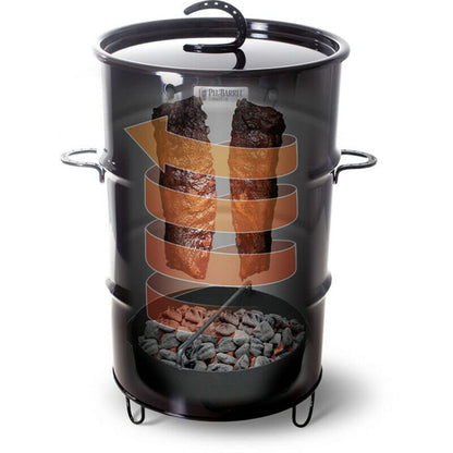 Pit Barrel Cooker Classic Package - 18.5 Inch Drum Smoker | Porcelain Coated Steel BBQ Grill | Includes 8 Hooks, 2 Hanging Rods, Grill Grate and More