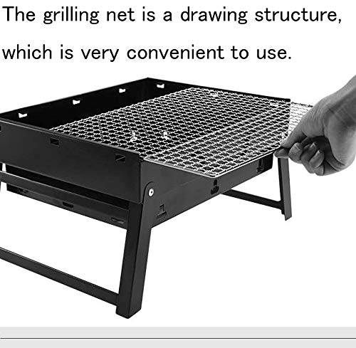 Portable-Charcoal-Grills Outdoor-BBQ-Grill Folding-Camping-Campfire-Grill Quick-Barbecue-Grill - Compact-Backpacking-Firepit-Grills for Outdoor Grilling Cooking Picnics