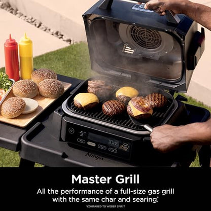 Ninja Woodfire Outdoor Grill & Smoker, 4-in-1 Functionality, Grill, Smoke, Bake, Roast, Authentic Woodfire Flavors, Electric Heat, OG301