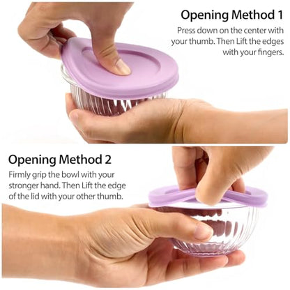 Freshmage Small Glass Bowls with Lids, [8 Pack-6.25 Oz] Meal Prep Bowls Set, Stackable Small Food Storage Containers for Leftovers, Snacks, Nuts, Dips, Dessert, Dishwasher & Microwave Safe