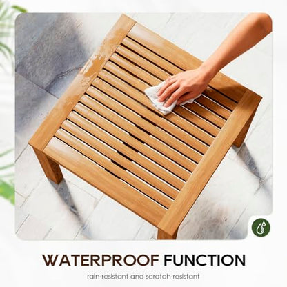 FDW 3-Piece Patio Furniture Set | Natural | Made of Acacia Wood