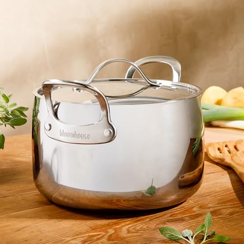 Bloomhouse - Two Time Oprah's Favorite Things Winner - 8 Quart Tri-Ply Stainless Steel Stock Pot with Lid – Dutch Oven, Oven Safe, Dishwasher Safe