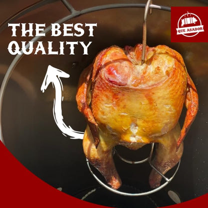 (50 POUND) Premium 304 Stainless Steel Barrel Smoker Grill 2-in-1 – Compact Charcoal Vertical BBQ with Thermometer & Ventilation System – Complete Accessories Kit – Portable for Outdoor & Camping.