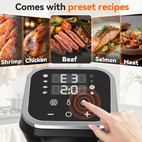 Vinlyto WIFI Sous Vide Cooker Kit, 1100W Sous Vide Machines Immersion Circulator with Vacuum Sealer Machine and Bags, APP Preset Recipes, Accurate Temperature Control, Fast-Heating with Timer