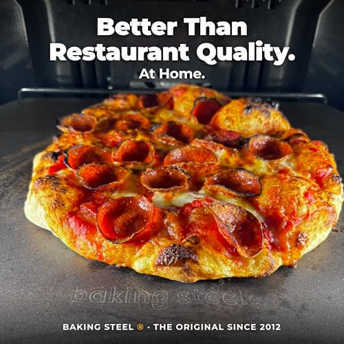 The Original Baking Steel® | Pre-Seasoned & Built to Last | 14"x16"x¼" Ultra-Conductive Pizza Steel for Oven & Grill | Made in USA Since 2012