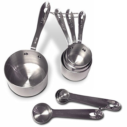 All-Clad Stainless-Steel 8 pc. Standard-Size Measuring Cup & Spoon Combo Set