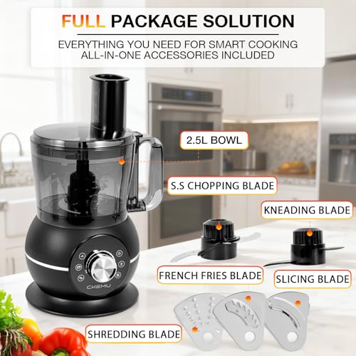 12 Cup Smart Food Processor, Electric Food Chopper Slicer