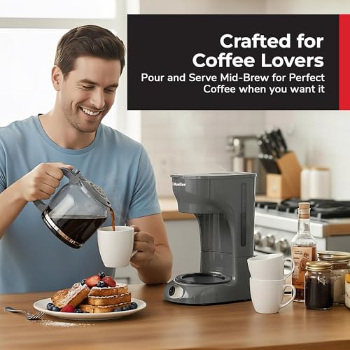 MUELLER HOME 12-Cup Drip Coffee Maker, Gray