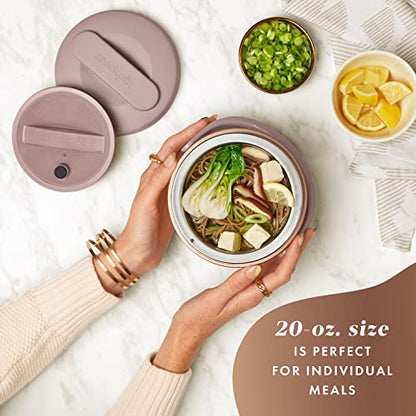 Crock-Pot 20oz Portable Electric Food Warmer, Personal Lunch Box Keeps Food Spill-Free & Warm, Ideal for Travel, Work, School, Car, On-the-Go, Dishwasher-Safe, Giftable, Blush Pink