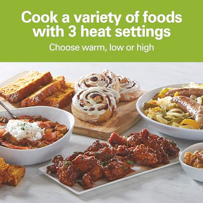 Hamilton Beach 4 Quart Programmable Slow Cooker with Flexible Easy Programming, 5 Cooking Times, Dishwasher-Safe Crock & Lid, Silver (33443)