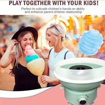 Cotton Candy Machine, Mini Cotton Candy Maker for Kids, Candy Maker for Christmas Gift, Home, Birthday Family Party, Includes 20 Cotton Candy Sticks & Sugar Scoop (Blue)