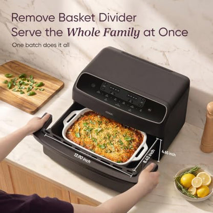 Cosori TWINFRY 9 QT Double Air Fryer, Removable Divider, PFAS-Free Ceramic