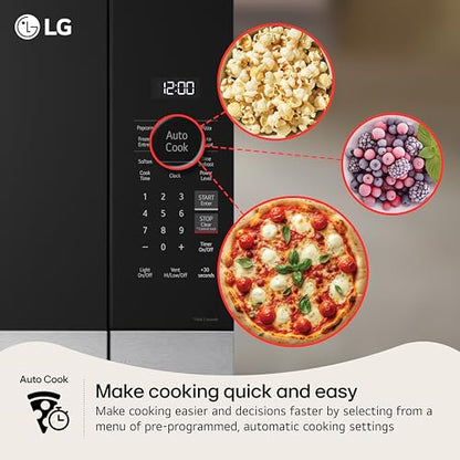 LG Countertop Microwave, 1.1 cu. ft., Black, 20.1x11.4x15.7 Inches, EasyClean Interior, 900 Watts