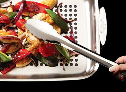 All-Clad Outdoor Stainless Steel Roaster 15x11 Inch Oven Broiler Safe 700F Roaster Pan, Pots and Pans, Cookware Silver