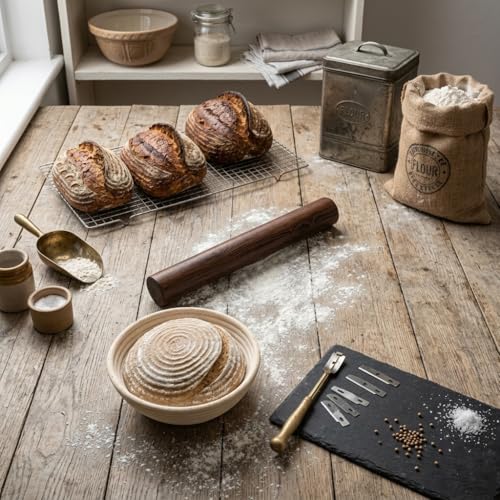 KinShare 10.6-inch Compact Wood Rolling Pin, Non-Stick Rolling Pin for Baking, Natural Solid Wood Dough Roller for Fondant, Pie, Cookie, Pastry, Small Handy Kitchen Tool
