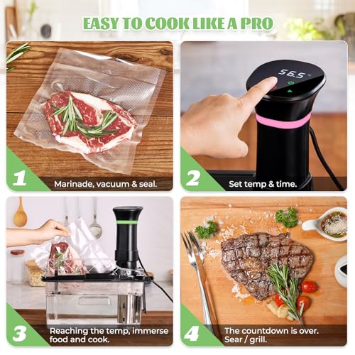 Sous Vide Cooker Machine 1000W Immersion Circulator with Recipe