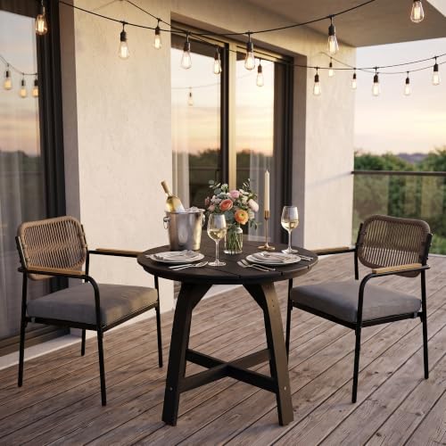 DAYARUS 5-Piece HDPE Outdoor Dining Sets, Patio Table and Chairs Set of 4
