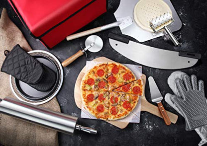 New Star Foodservice 51032 Restaurant-Grade Aluminum Pizza Pan, Baking Tray, Coupe Style, 14-Inch, Pack of 6