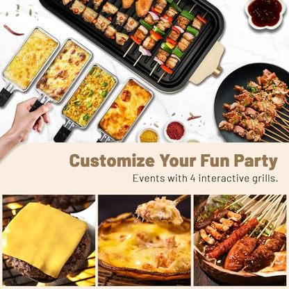 Pukomc Electric Indoor Grill,2 in 1 Indoor Grills for Kitchen