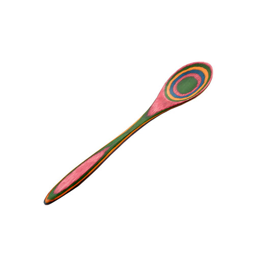 Island Bamboo 8-Inch Pakkawood Mini Spoon, Rainbow