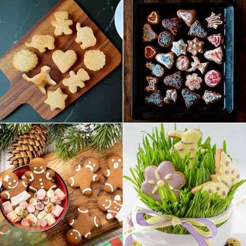 GWHOLE 26 Pcs Cookie Cutter Set, Mini Animal Unicorn Classic Shape Cookie Cutters for Kids Christmas Winter Holiday