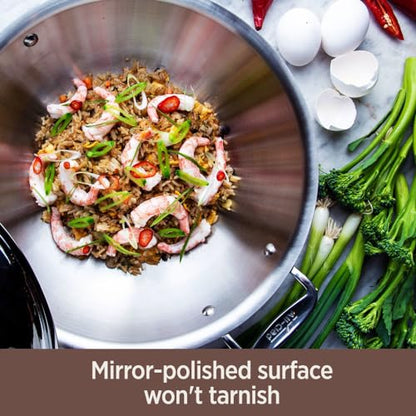 All-Clad Copper Core 5-Ply Stainless Steel Sauce Pan 3 Quart Induction Oven Broiler Safe 600F Pots and Pans, Cookware Silver