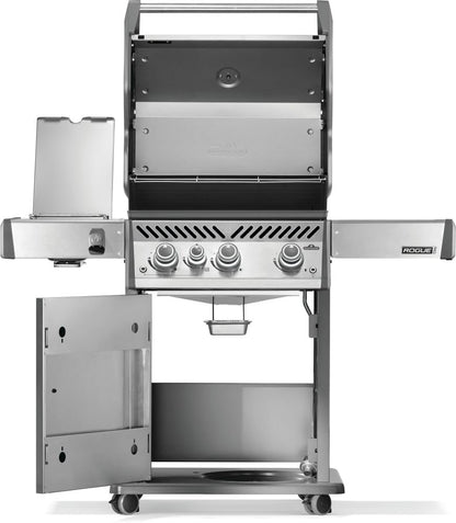 Napoleon Rogue PRO 425 Natural Gas Grill with Infrared Side Burner, Stainless Steel, Durable 4-Burner Gas BBQ