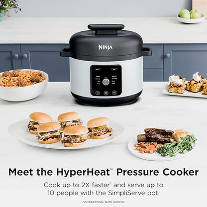 Ninja® HyperHeat™ 9-in-1 Pressure Cooker, 6.5-qt, White, PC201WH