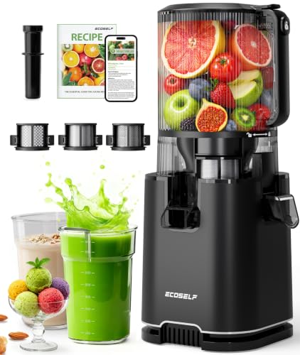 ECOSELF 3-in-1 Juicer Machines, 6.0" Wide Mouth Hopper, Easy to Clean