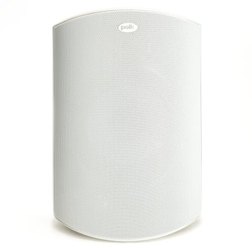Polk Audio Atrium 8 Outdoor Speaker with Powerful Bass (Each, White), All-Weather Durability, Broad Sound Coverage, Speed-Lock Mounting System