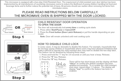 GE Countertop Microwave Oven, Compact 1.1 Cubic Ft., 950-watt Capacity, 6 Auto Cooking Settings, Child-Lock Technology, Kitchen Essentials for The Countertop, Dorm Room or Apartment, Stainless Steel