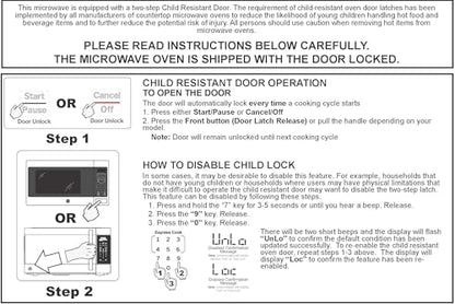 GE GCST14S1WBB 1.4 Cu. Ft. Black Countertop Microwave
