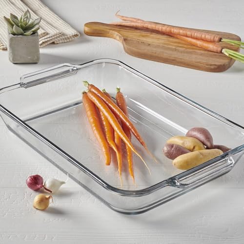 Anchor Hocking 4.8 Quart Rectangular Glass Baking Dish (1 piece, tempered tough, dishwasher safe)