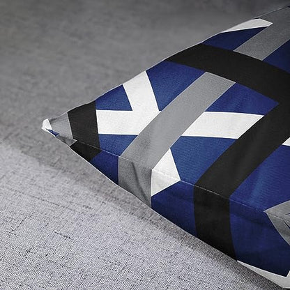 Emvency Throw Pillow Covers Set of 2, 20 x 20 Inch, Retro Striped Blue