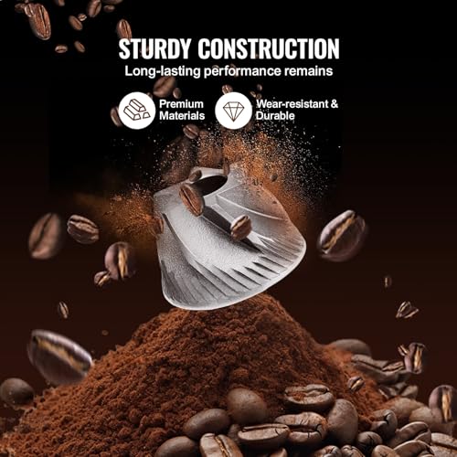 VEVOR Coffee Maker with Grinder, 8 Cup Programmable Coffee Machine, Grind and Brew Coffee Maker with 3 Brew Strength Control, Reusable Filter, Removable Water Tank, for Home Office Restaurant