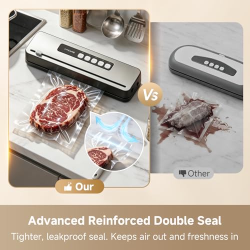 DREAME VS20 Food Vacuum Sealer, 65kPa Compact Sealer, 5 Modes with Cutter