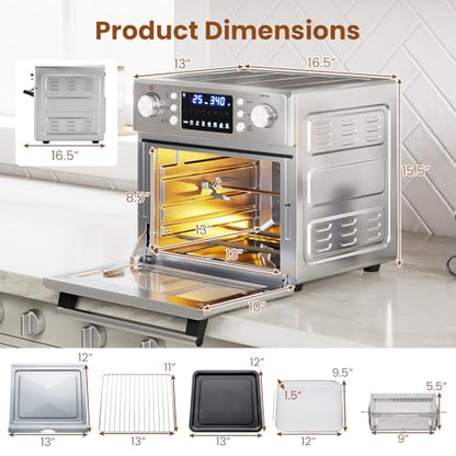 COSTWAY 14-in-1 Air Fryer Toaster Oven Combo