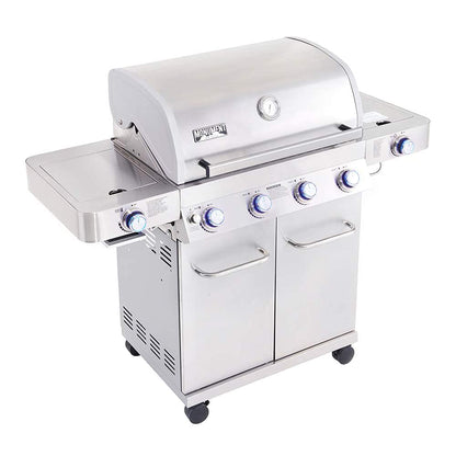Monument Grills Larger 4-Burner Propane Gas Grills Stainless Steel with BBQ Cover(2 Items), Outdoor Use