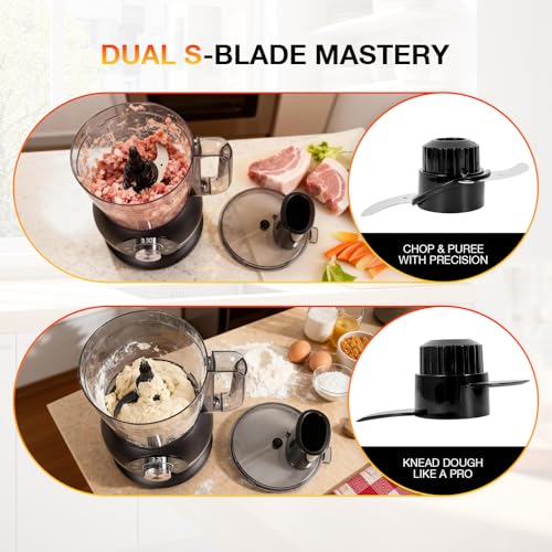 12 Cup Smart Food Processor, Electric Food Chopper Slicer