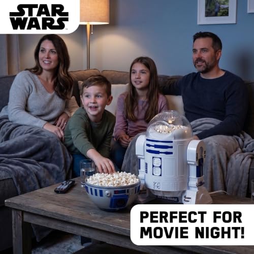 Uncanny Brands Star Wars R2D2 Popcorn Maker- Fully Operational Droid Kitchen Appliance