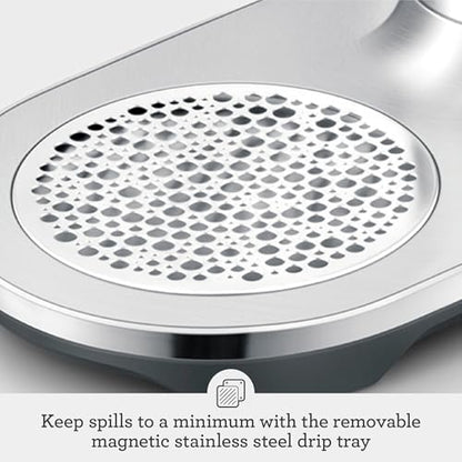 Breville BCA800BSS InFizz Fusion Sparkling Water and Beverage Carbonator, CO2 Cylinder Not Included, Brushed Stainless Steel