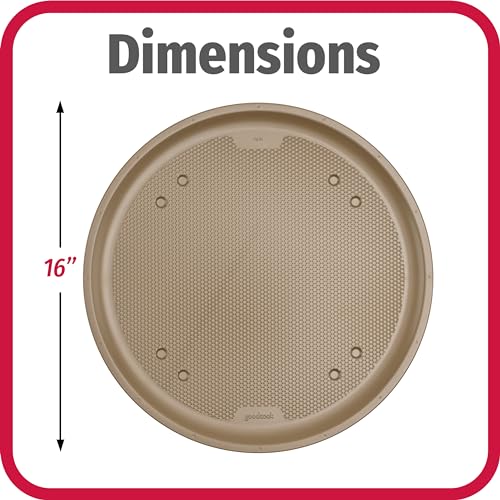 GoodCook BestBake Nonstick Textured Carbon Steel Pizza Pan, 16", Bronze